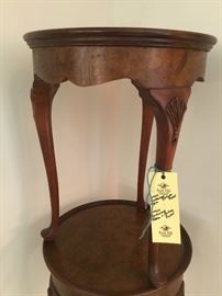 BURL WOOD END TABLES