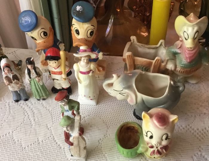 VINTAGE CERAMIC DISNEY FIGURINES AND PLANTERS