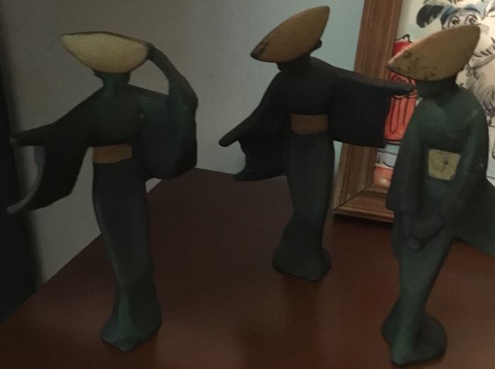 CAST IRON ASIAN FIGURINES
