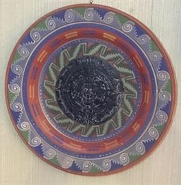 LARGE TERRACOTTA "SUN" PLATE