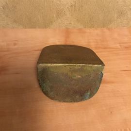 ANTIQUE NCSU BRASS BOOKEND. FORGED ON CAMPUS.