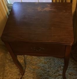 VINTAGE SEWING CABINET AND HAMILTON SEWING MACHINE