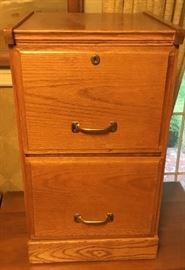OAK FILE CABINET