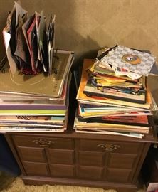 VINTAGE VINYL AND CABINET