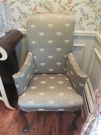 PAIR OF UPHOLSTERED DRAGONFLY CHAIRS