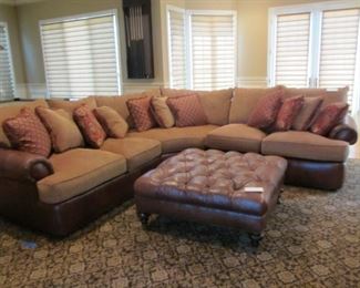 LEATHER & FABRIC SECTIONAL