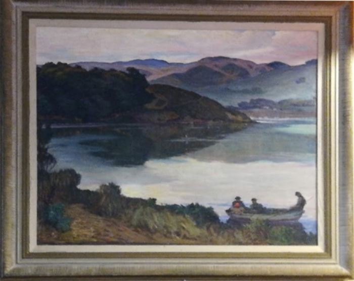 An original painting - fabulous 1800’s - 1967 artist - this is dated 1949 piece . 

Peter Nielsen (1873-1965) painting done in 1947. He is a very collectable artist known for his California coastal paintings.  The painting is 37” X 28.5”.  A smaller one was sold at Sotheby’s a couple years ago . 