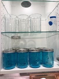 Blue ball jars 