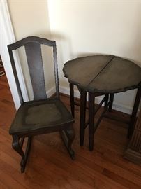 Vintage Rocker and 2-Pc Side Table