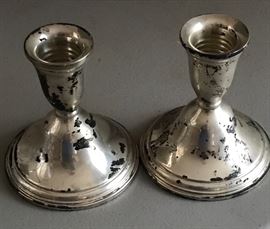 Weighted Sterling Candle Holders