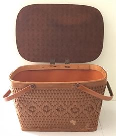 Vintage Red-Man Picnic Basket