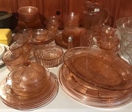 Sharon Cabbage Rose Depression Glass