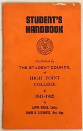 1941 High Point College Handbook