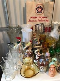 Baltimore Pear Sugar/Creamer and other Assorted Glass