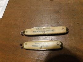 Philadelphia Phillies and Detroit Tigers Souvenir Knives