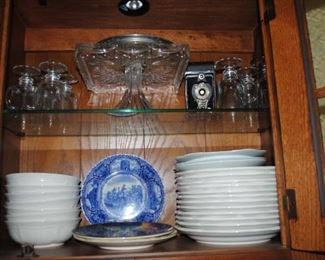 Square glass cake plate, Mikasa French Countryside plates and bowls and more