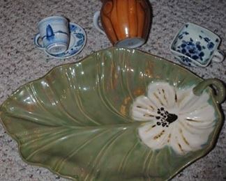 Signed Rudy Potesta Platter, Delft and other pieces