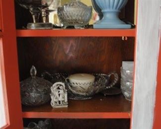 Lots of wonderful pressed, cut , etched and lead glass pieces