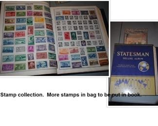 Stamp book with stamps not in book yet. All 1970 and back.