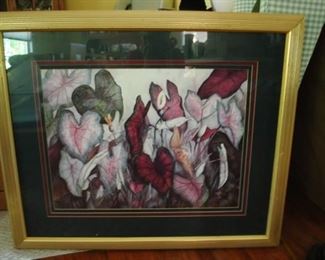Beautiful Floral matted and framed print