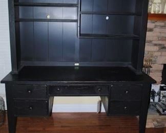 Broyhill Attic Treasures Collection - black distressed desk shelf combo