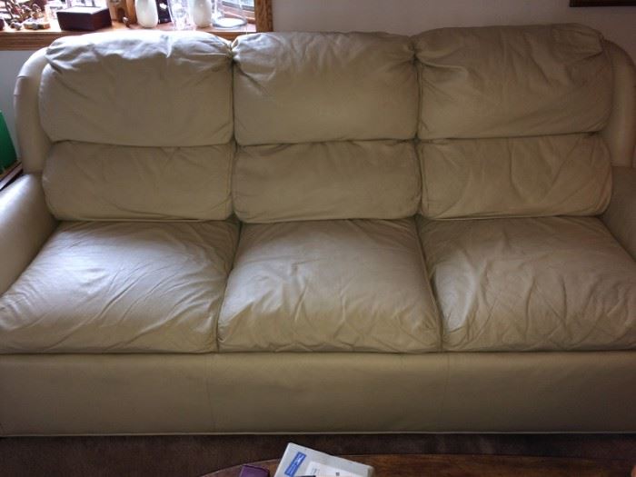 Faux leather couch