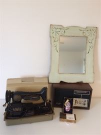 Antiques: Sewing Machine, Radio