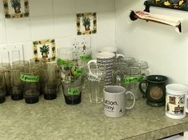 Sets of kitchen items.