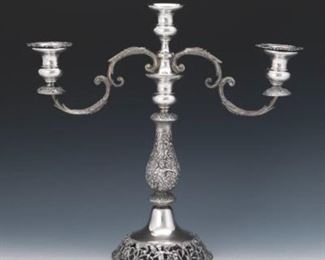  Durham Silver Co. Sterling Silver ThreeLight Candelabrum 
