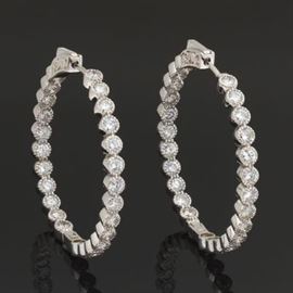 A Pair of Diamond InsideOut Hoop Earrings 