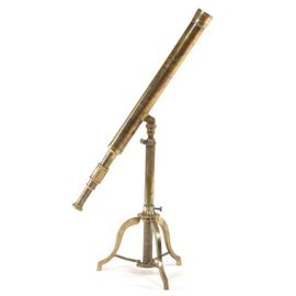 Antique Brass Telescope