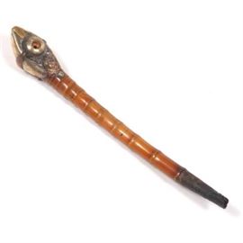 Bamboo Root Opium Pipe