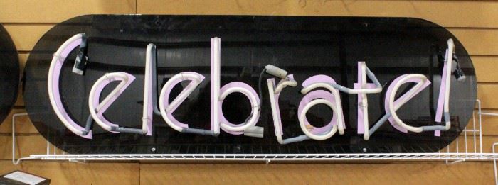 "Celebrate" Neon Sign With Ballast 47"W x 15"H