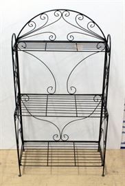 3 Tier Wire Plant Stand, Folds Up For Easy Storage, 28"W x 51"H x 9"D