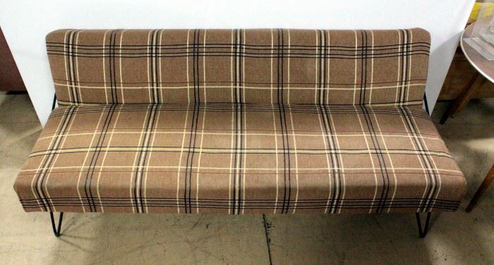 Sofa with Coil Spring Seating and Padded Back 74"W x 28"H x 32"D