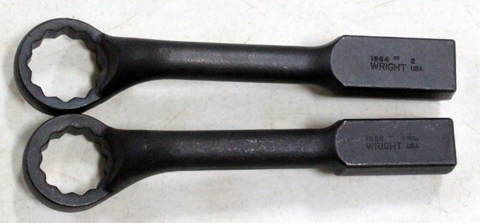 Wright Offset Handle Striking Wrenches, 1958 1-13/16" And 1964 2", New