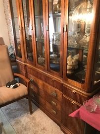 Stanley China Cabinet that comes in 2 pieces if you want to use the bottom for a media cabinet