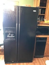 Black Side by Side Whirlpool Refrigerator