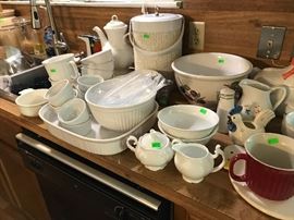 Pyrex and White Corningware