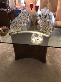 Glass Top Dining Table by Stanley