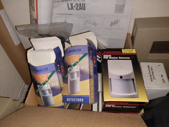 Owner of home owned a security system business, so lots of security devices and supplies