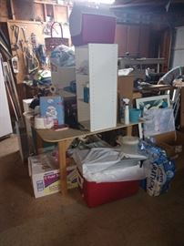 Garage full including the shelves, cabinet and everything else!