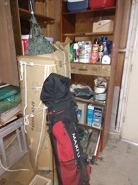 Golf clubs, bag, and balls!
Very nice $300 Christmas tree! Floor jack