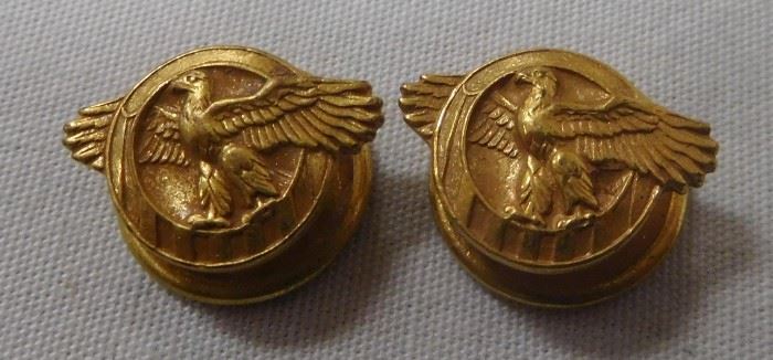 Lot of 2 WWII United States Military Honorable Discharge "Ruptured Duck" Lapel Buttons