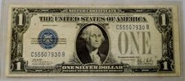 1928-B US $1 Silver Certificate "Funny Back"