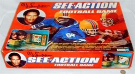 RARE Vintage 1973 O.J. Simpson See-Action Football Game w/ Box Kenner Electronic Sports COMPLETE