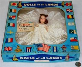 Vintage 1960's Dolls of All Lands "Bride" w/ Original Box A. & H. Doll Mfg. Corp.