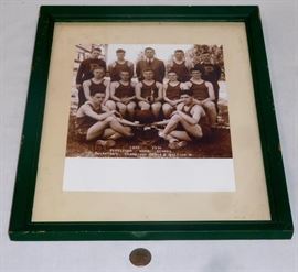 Vintage 1935-1936 Pittsford, NY High School Section V Basketball Champions Team Photo FRAMED