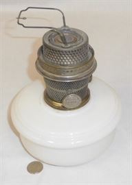 Vintage Mantle Lamp Co. Aladdin Model A Nu-Type Milk Glass Lamp