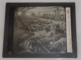 Antique Assembling Room, Cadillac Car Plant Magic Lantern Glass Slide